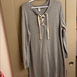 Long sleeve sweatshirt dress